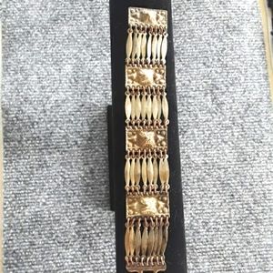 Vintage Mexican brass and silver bracelet